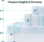 LINSY LIVING 3 Inch Mattress Topper King, Cooling Gel Infused Swirl Memory Foam, Soft Mattress Topper for Firm Mattress, CertiPUR-US Certified Bed Topper, King Size