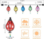 Vigdur Multicolor Outdoor String Lights with 10 Bulbs Connectable Waterproof, Indoor Outdoor Patio Light for Party Wedding Bedroom Cottagecore Decor