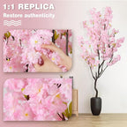 Faux Modern Pink Cherry Blossom Tree 7ft(84in)Tall Artificial Japanese Sakura Tree Decor Natural Fake Pink Floral Tree for Wedding Realistic Silk Plant in Pot for Home Living Room,Office,Outdoor Decor
