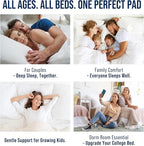 OLANLY Twin Quilted Fitted Mattress Pad – Soft Down Alternative Pillow Top Mattress Topper, Cooling Comfort Breathable Mattress Cover, Machine Washable Deep Pocket Mattress Protector, Dark Grey