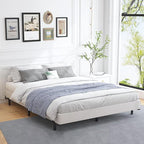 ALDRICH 5 Inch Heavy Duty Metal Box Spring Mattress Foundation 3000lbs Max Weight Capacity/Non-Slip/No Noise/Easy Assembly/Easy Clean Cover,Queen