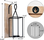 Homemory Wall Candle Sconce, Wood Rustic Candle Holder Decorative Candle Lantern with Glass Holder, Wall Decorations for Living Room, Dining Room