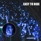 Brightown 12 Pack Led Fairy Lights Battery Operated String Lights Waterproof Silver Wire 7 Feet 20 Led Firefly Starry Moon Lights for DIY Wedding Party Bedroom Patio Christmas (12 Pack, Blue)