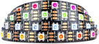SEZO WS2812B LED Strip Light 3.3FT/1M 60LEDs/m Individually Addressable Programmable 5050SMD Digital RGB Alloy Wires Flexible Dream Color IP30 Non-Waterproof PCB Black DC5V