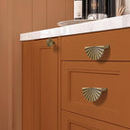 2 Pack 3 Inch (76mm) Antique Brass Cabinet Pulls Cup Flat Drawer Handles Kitchen Cupboard Pull Bathroom Dresser Sunflower Handle Unique Hardware for Furniture Door Wardrobe Hardware TYH-AB-2