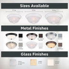 DESIGNERS FOUNTAIN 11 in 2-Light Flush Mount Ceiling Light, White, 1257S-WH-AL (Pack of 6)