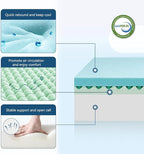 ONENICE 10 Inch Queen Mattress in a Box, Breathable Gel-Memory Foam Plus Pillowtop Mattress for Pressure Relief, CertiPUR-US Certified Bed in a Box, Fiberglass-Free