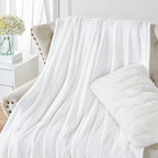 Walensee Fleece Blanket Plush Throw Fuzzy Lightweight (XL-Twin Size 66x90 White) Super Soft Microfiber Flannel Blankets for Couch, Bed, Sofa Ultra Luxurious Warm and Cozy for All Seasons