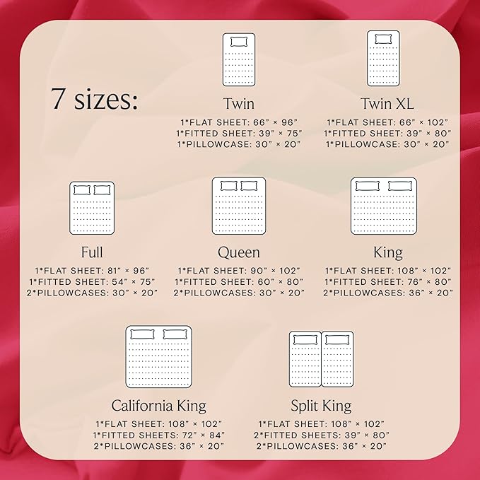 LuxClub 4 PC Sheet Set Bed Sheets Deep Pockets 16" Eco Friendly Wrinkle Free Cooling Machine Washable Hotel Bedding Silky Soft - Red King