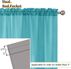 Aiyufeng Turquoise Sheer Curtains 72 Inch Length 2 Panels Set, Light Filtering Airy Rod Pocket Turquoise Window Curtain Treatment Drapes for Kitchen Bedroom Living, Each 42Wx72L Inches