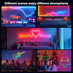 EJ's SUPER CAR 20Ft Neon Rope Lights, Flexible LED Strip Lights with App Remote, Outdoor IP65 24V RGB Rope Lights for Bedroom, Music Sync Gaming Led Neons Light Strip for Outdoors Decor
