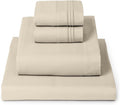 Mellanni King Sheets Set - 4 PC Iconic Collection Bedding - Hotel Luxury, Extra Soft, Cooling Bed Sheets - Wrinkle, Fade, Stain Resistant (King, Beige)