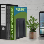 Acrimet Metal Bookends, Non-Skid Book Stand for Shelves, Heavy Duty Book Stopper, 6-7/8" H x 4" W x 4-1/2“ D, Black, 1 Pair