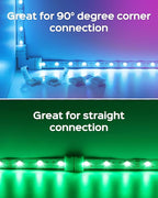 JACKYLED 8mm 3-Pin LED Connectors for LED Strip Lights, Total 22Pcs Corner Connectors Kit for Unwired Gapless Solderless Adapter Extension - 8mm 3pin 10 Pack