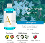 AGRARIA Reed Diffuser Refill, Scented Oil Home Fragrance, Reed Oil Diffuser Gift Set for All Occasions, Mediterranean Jasmine