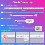 maylit 10 PCS Smart RGB Under Cabinet Lights Kit, Compatible with Alexa and Google Assistant, App and Remote Control, Music Sync Color Changing, Timer, Dimmable, for Cabinet, Counter, Shelf, Bookcase