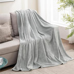 BEDELITE Fleece Blanket Light Grey Throw Blankets for Couch & Bed, Luxury Plush Cozy Fuzzy 50x70 inches, Super Soft Warm Lightweight Throw for Travel Camping