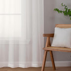 Aiyufeng Ivory Kitchen Sheer Curtains 63 inch Length 2 Panels, Rod Pocket Light Weight Soft Curtain Sheers, Voile Sheer Drapes for Basement Kitchen or Small Window Curtains, Each is 40W x 63L