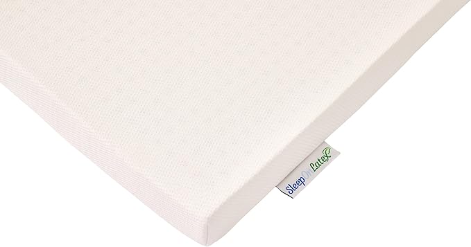 Pure Green Natural Latex Mattress Topper w/Luxury Cover - Firm - 2 Inch - Twin Size (GOTS Certified Organic)