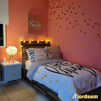 Anordsem Battery String Light Indoor: 6.88Ft/10 LED Cotton Ball Lanterns 2 Pack - Fairy Cozy Lighting Hanging Deco for Bedroom Party - Christmas Gifts for Babies Adults 25-50