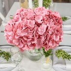 AVIVIHO Dusty Rose Hydrangea Silk Flowers Heads Pack of 10 Dusty Rose Fullness Hydrangea Flowers Artificial with Stems for Wedding Home Party Shop Baby Shower Decoration