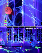 Onforu 32.8ft LED Black Light Strip Kit, 600 Units Lamp Beads, 12V Flexible Blacklight Fixtures, 10m Ribbon, Non-Waterproof for Glow Party, Indoor Birthday, Body Paint,Halloween