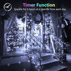 4 Pack 60 LED Christmas Fairy Lights Battery Operated with Timer, 20FT Waterproof Twinkle Lights Indoor Outdoor, String Lights for Bedroom, Wedding, DIY, Centerpiece, Christmas Decorations(Cool White)