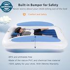 Toddler Travel Bed, Portable Inflatable Toddler Bed | Kids Air Mattress | Kids Travel Bed Blow Up Mattress with Sides, Idea for Road Trip Camping Sleepovers