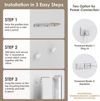 48"x 32" LED Bathroom Mirror with Black Frame, Bathroom Mirror with Lights Front and Backlit, Lighted Mirror Stepless Dimmable, Anti-Fog, Memory, LED Vanity Mirror with Lights 3 Colors