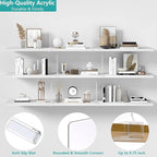 Aolloa 16 PCS Shelf Dividers for Closet Organization Acrylic Clear Closet Shelf Divider for Wooden Shelving Suitable for Wooden or Vertical Shelves Or Bedroom, Kitchen and Office