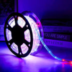 50ft 360 LED Waterproof Rope Lights, 110V Connectable Indoor Outdoor Led Rope Lights for Deck, Patio, Pool, Camping, Bedroom Decor, Landscape Lighting and More (RED+White+Blue)