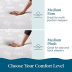 Lucid 14 Inch Memory Foam Mattress - Medium Plush Feel - Infused with Refreshing Bamboo Charcoal and Cooling Gel - Bed in a Box - Temperature Regulating - Pressure Relief - Breathable - Queen Size