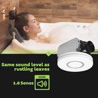 Homewerks 7141-80-RGB Bathroom Fan with Light LED Color Changing and Dimmable, SmartVent Humidity Sensing Ventilation Fan with Remote, 80 CFM 1.0 Sones