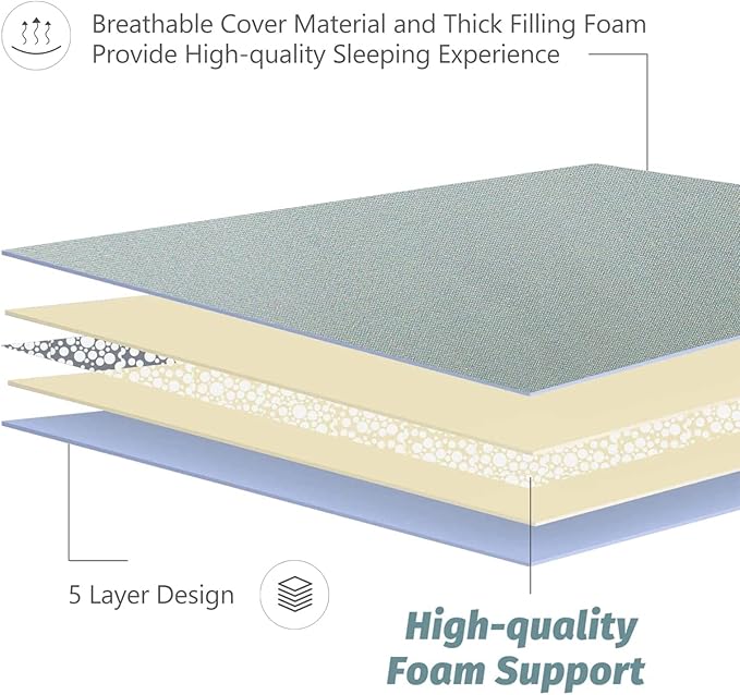 MAXYOYO Japanese Futon Mattress Floor Mattress Sleeping Pad Foldable Bed Roll Up Camping Mattress Floor Lounger Bed Couches and Sofas Mattress Topper, Green Floral, Twin Size