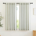RYB HOME Natural Linen Curtains 72 inch Length for Living Room Bedroom, Light Filtering Sun Protection Privacy Assured Breathable Burlap for Home Office, W 52 x L 72 inch, 2 Pcs, Sage Green