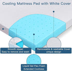 Airensky 2 Inch Memory Foam Mattress Topper, Cooling Gel Infused High Density King (76"x80") Topper with Removable Skin-Friendly Cover, Bed Topper for Pressure Relief Back Pain, CertiPUR-US Certified