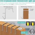 Over the Door Shoe Organizers 35 Mesh Pockets Hanging Shoe Organizer Shoe Rack for Closet Entryway Bedroom Bathroom Pantry Shoe Holder for Sneakers, High Heeled Shoes, Flip Flops (Gray 67.7” × 26.4”)