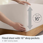 LuxClub 3 PC Sheet Set Bed Sheets Deep Pockets 16" Eco Friendly Wrinkle Free Cooling Machine Washable Hotel Bedding Silky Soft - Linen Twin XL