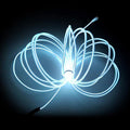 MaxLax EL Wire White, 32.8ft/10m Portable Battery Pack Neon Light Strip 360° Cuttable Glowing Rope Lights for Parties, Halloween, DIY Decoration