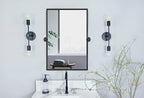 TEHOME Oil Rubebd Bronze Metal Framed Pivot Rectangle Bathroom Mirror Tilting Beveled Vanity Mirrors for Wall, Overall 27.9 x 36 inches (Mirrror 24 x 36 inches)