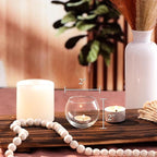 LAMORGIFT 24 Pcs Clear Tealight Candle Holders - Bulk, Cute Small Vases for Wedding/Engagement/Bridal Shower Parties, Table Centerpieces, Home Decor