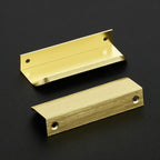 Ravinte Hardware 12 Pack Gold Cabinet Handles, 4 Inch (102mm) Finger Edge Pulls, 3 Inch Hole Center, Finger Pulls for Cabinets