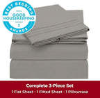 Mellanni Twin Sheets Set - 3 PC Iconic Collection Bedding - Hotel Luxury, Extra Soft, Cooling Bed Sheets - Wrinkle, Fade, Stain Resistant (Twin, Taupe)