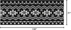 Custom Length Cut to Size Tribal Ethnic Southwestern Inspired Hallway Runner Rug, Non Slip Rubber Backed, 31 inch Wide X Customized Length, Aztec Black, 31 inch X 11 feet