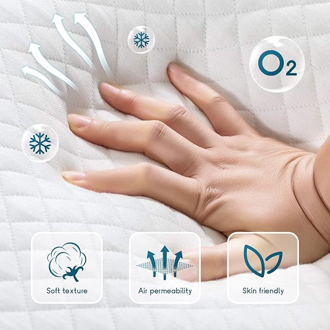 PayLessHere 6 Inch Queen Gel Memory Foam Mattress Fiberglass Free/CertiPUR-US Certified/Bed-in-a-Box/Cool Sleep & Comfy Support