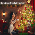 GDEALER 4 Pack 16.4 Feet 50 Led Fairy Lights Battery Operated with Remote Timer Waterproof Silver Wire Twinkle Christmas String Lights Outdoor Indoor 8 Modes for Bedroom Wedding Dorm Decor Warm White