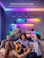 Govee RGBIC Pro LED Strip Lights, 32.8ft Color Changing Smart LED Strips, Works with Alexa and Google, Segmented DIY, Music Sync, WiFi and App Control, LED Lights for Bedroom,Home Decor