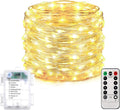 Homemory 200 LED Battery Operated Long Fairy Lights, 66FT Fairy String Lights with Remote, 8 Modes Copper Sliver Wire Lights, Waterproof Christmas Twinkle Lights Wedding Bedroom, Warm White