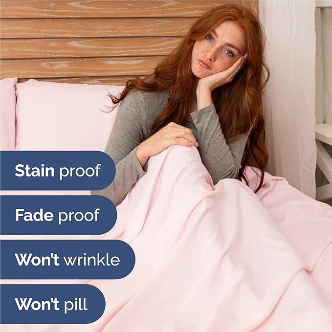 King Size 4 Piece Sheet Set - Comfy Breathable & Cooling Bed Sheets Set - Hotel Luxury Bedding for Women, Men, Kids, Teens, Boys & Girls - Deep Pockets, Soft, Wrinkle Free - Oeko-Tex - Lavender Pink