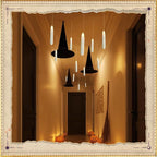 Homemory Hanging 20 Pcs Floating Candles with 2 Wand Remote and String, Flying Flameless LED Taper Candles Warm White Light, Battery Operated Window Candle for Halloween Christmas Party